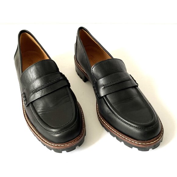 Madewell The Corinne Lugsole Leather Loafers Black - Picture 2 of 11